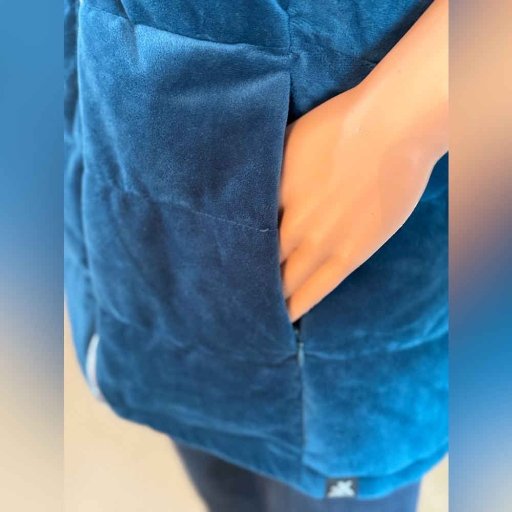 Zeroxposur Plush Quilted Full Zip Teal Outerwear Vest Outdoor Activewear Medium - Picture 3 of 8